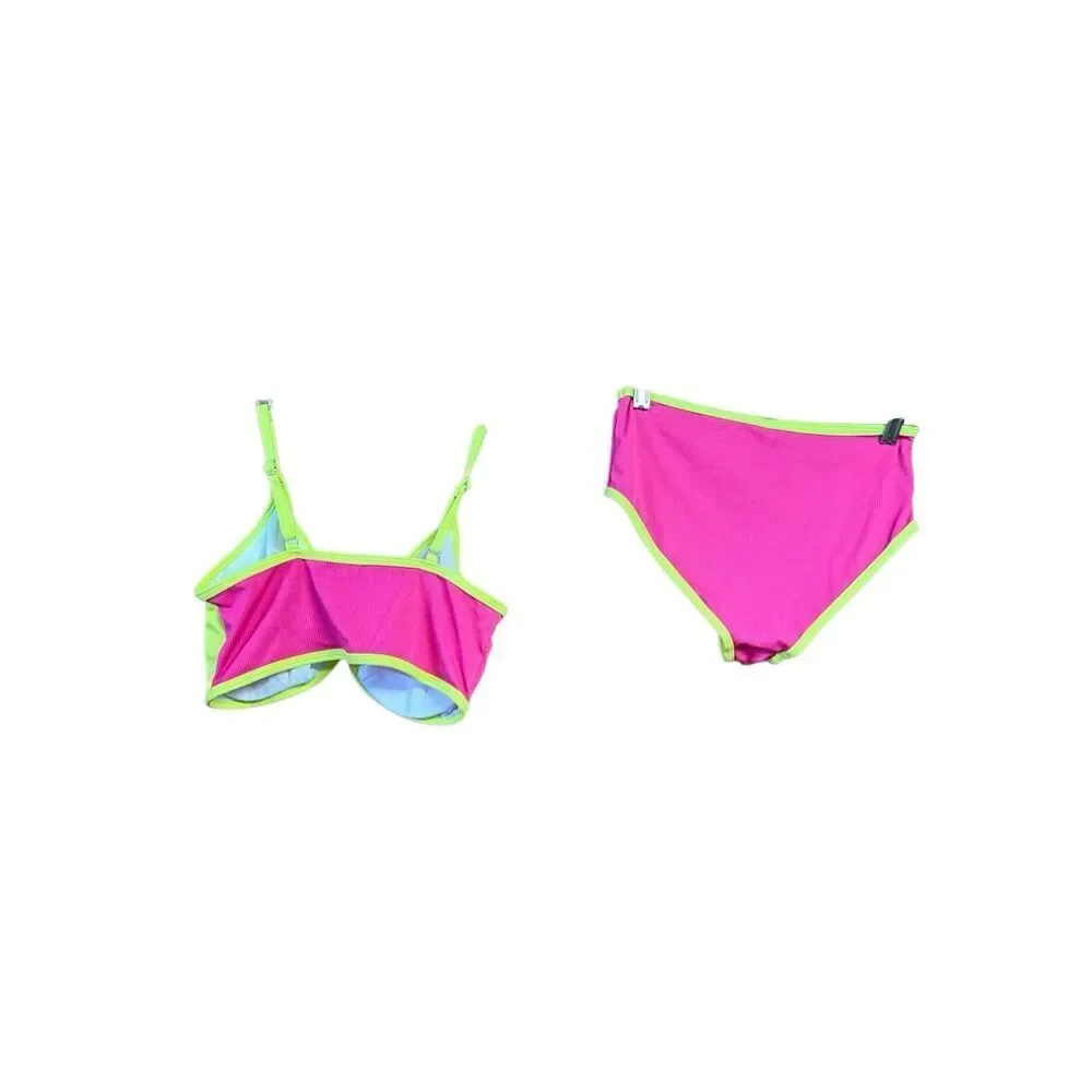 No Brand Girls 3-pc Swimsuit Bikini Sz 13-14 NWOT